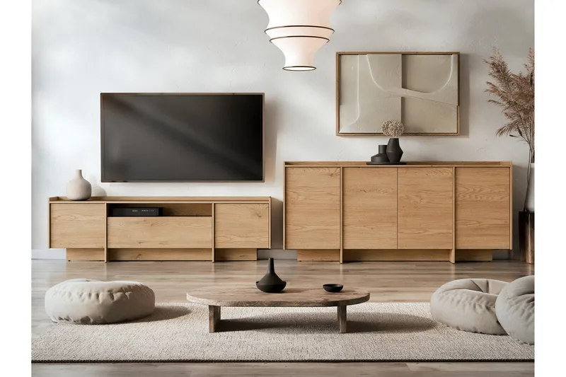 Bellia Möbelset För Vardagsrum, Brun