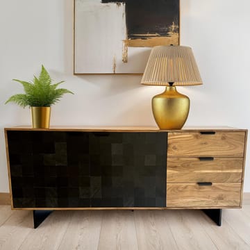 Belova Sideboard 175 cm - naturfärgad akacia och svart - Förvaring - Förvaringsmöbler - Sideboard & skänk