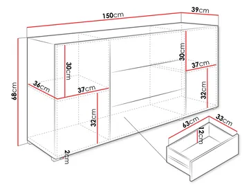 Bergfelde Skänk i Trä - Svart - Förvaring - Förvaringsmöbler - Sideboard & skänk