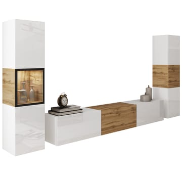 Bergfelde Tv-Enhet 3-delar med Belysning - Förvaring - Förvaringsmöbler - Möbelset för vardagsrum