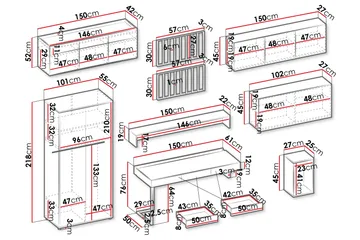 Besta Möbelset För Vardagsrum - Brun/Beige - Förvaring - Förvaringsmöbler - Möbelset för vardagsrum