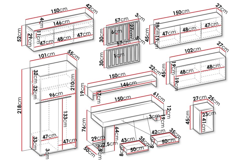 Besta Möbelset För Vardagsrum - Brun/Beige - Förvaring - Förvaringsmöbler - Möbelset för vardagsrum