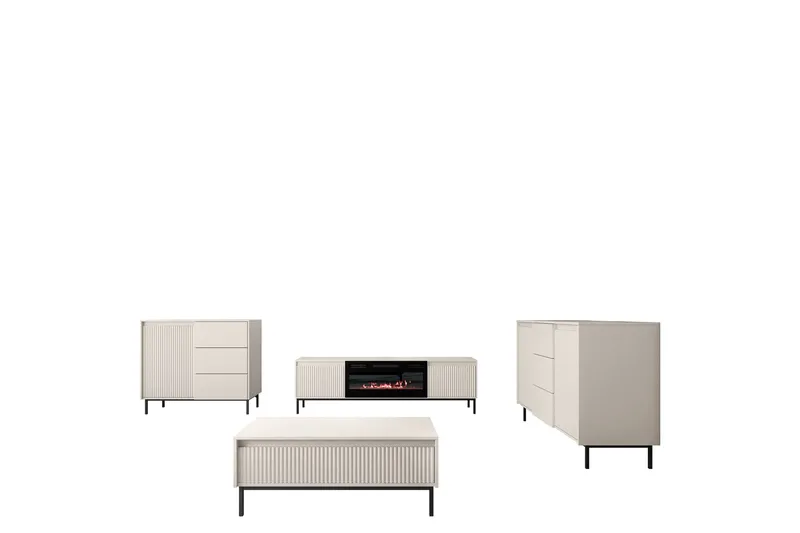 Bjurholm Möbelset För Vardagsrum, Beige