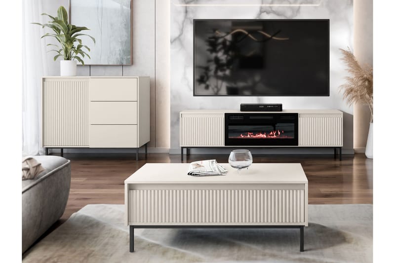 Bjurholm Möbelset För Vardagsrum - Beige - Förvaring - Förvaringsmöbler - Möbelset för vardagsrum