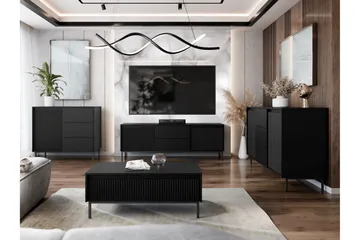 Bjurholm Möbelset För Vardagsrum - Svart - Förvaring - Förvaringsmöbler - Möbelset för vardagsrum