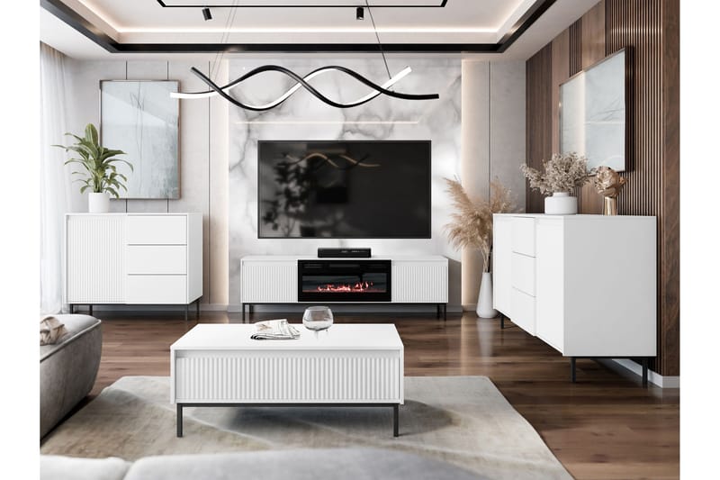 Bjurholm Möbelset För Vardagsrum - Vit - Förvaring - Förvaringsmöbler - Möbelset för vardagsrum