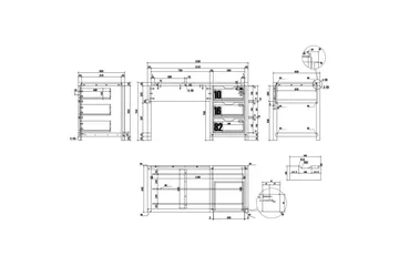 Bokhylla och Skrivbord Alex - Förvaring - Förvaringsmöbler - Möbelset för vardagsrum