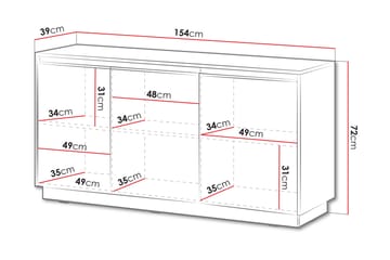 Bolstan Byrå 154 cm - Beige - Förvaring - Förvaringsmöbler - Byrå