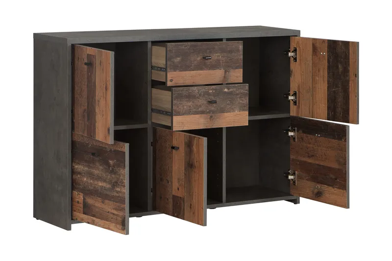 Broxton Sidobord 114 cm - Grå/Brun - Förvaring - Förvaringsmöbler - Sideboard & skänk