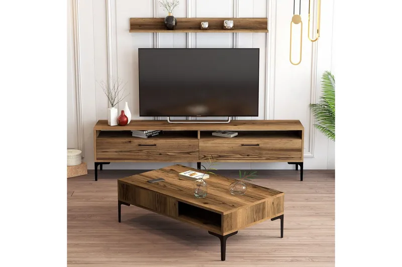 Brutorp Möbelset För Vardagsrum - Valnöt - Förvaring - Förvaringsmöbler - Möbelset för vardagsrum