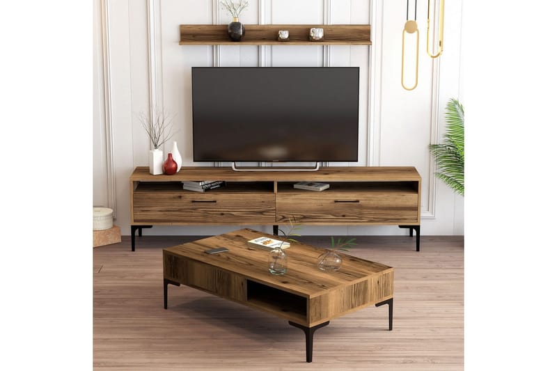 Brutorp Möbelset För Vardagsrum - Valnöt - Förvaring - Förvaringsmöbler - Möbelset för vardagsrum