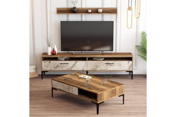 Brutorp Möbelset För Vardagsrum - Valnöt/Vit - Förvaring - Förvaringsmöbler - Möbelset för vardagsrum