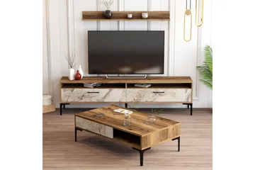 Brutorp Möbelset För Vardagsrum - Valnöt/Vit - Förvaring - Förvaringsmöbler - Möbelset för vardagsrum