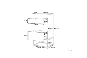 Acra Byrå 41|55 cm - Trä/Natur - Förvaring - Förvaringsmöbler - Byrå