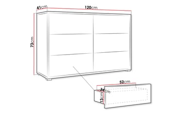 Agawal Byrå 120 cm - Beige - Förvaring - Förvaringsmöbler - Byrå