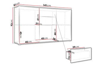 Agawal Byrå 141 cm - Beige - Förvaring - Förvaringsmöbler - Byrå