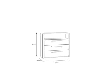 Ahmetbay Byrå 41x99 cm - Grå/Brun - Förvaring - Förvaringsmöbler - Byrå