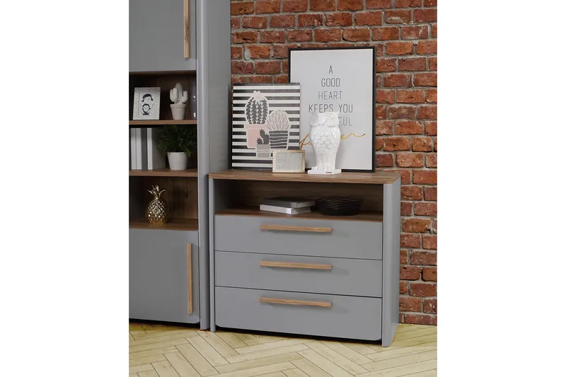 Ahmetbay Byrå 41x99 cm - Grå/Brun - Förvaring - Förvaringsmöbler - Byrå