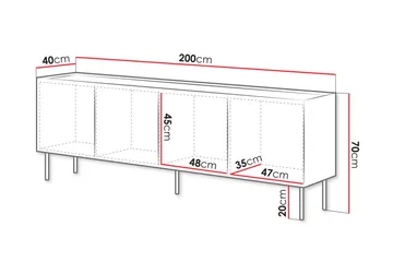 Akie Byrå 200 cm - Grön - Förvaring - Förvaringsmöbler - Byrå