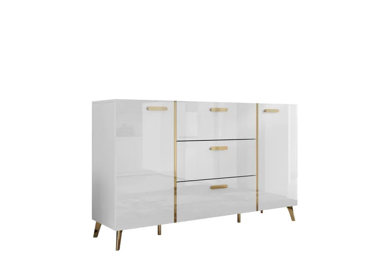 Akihiko Byrå 154 cm - Vit - Förvaring - Förvaringsmöbler - Byrå