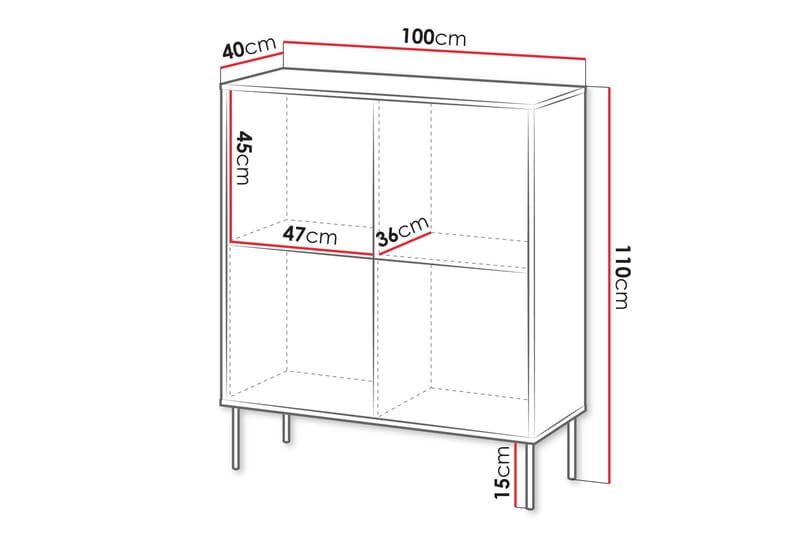 Akiko Byrå 100 cm - Grön - Förvaring - Förvaringsmöbler - Byrå