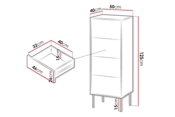 Akiko Byrå 50 cm - Grön - Förvaring - Förvaringsmöbler - Byrå
