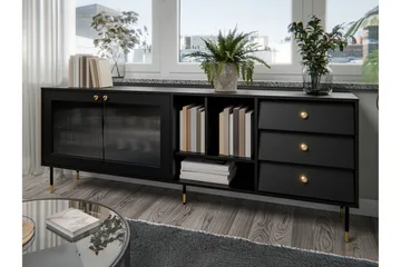 Akilesh Byrå 200 cm - Svart - Förvaring - Förvaringsmöbler - Byrå