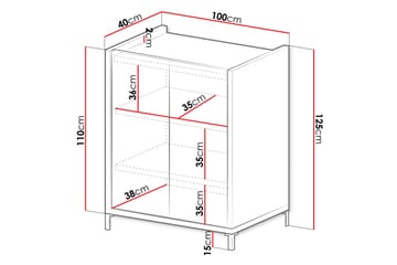 Akiya Byrå 100 cm - Svart - Förvaring - Förvaringsmöbler - Byrå