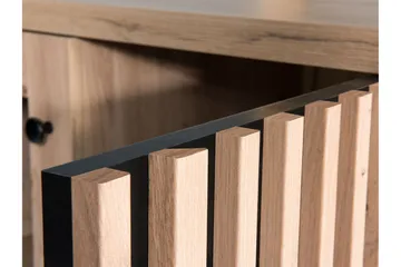 Aldbrough Hörnbyrå 123x86x82 cm - Natur/Svart - Förvaring - Förvaringsmöbler - Byrå