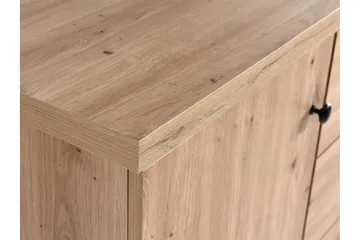 Aldbrough Hörnbyrå 123x86x82 cm - Natur/Svart - Förvaring - Förvaringsmöbler - Byrå