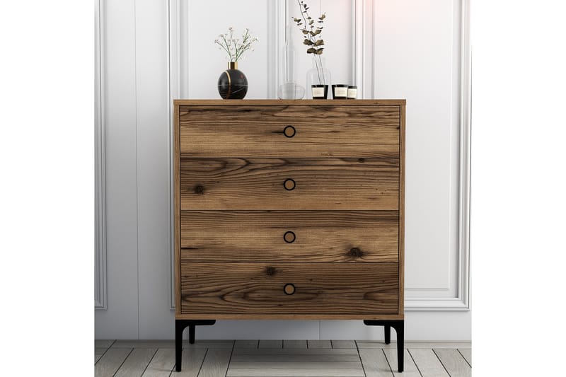 Byrå Ameias 76x90,7 cm Brun - Hanah Home - Förvaring - Förvaringsmöbler - Byrå - Hallbyrå