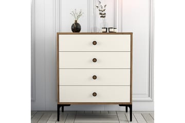 Ameias Byrå 76x90,7 cm Brun/Beige - Hanah Home - Förvaring - Förvaringsmöbler - Byrå - Hallbyrå