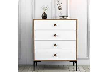Byrå Ameias 76x90,7 cm Brun/Vit - Hanah Home - Förvaring - Förvaringsmöbler - Byrå - Hallbyrå