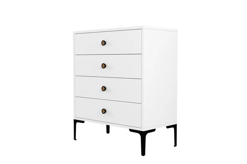 Ameias Byrå 76x90,7 cm Vit - Hanah Home - Förvaring - Förvaringsmöbler - Byrå - Hallbyrå