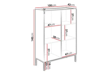 Amelus Byrå 100 cm - Cashmere - Förvaring - Förvaringsmöbler - Byrå