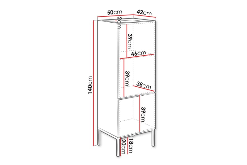 Amelus Byrå 50 cm - Cashmere - Förvaring - Förvaringsmöbler - Byrå