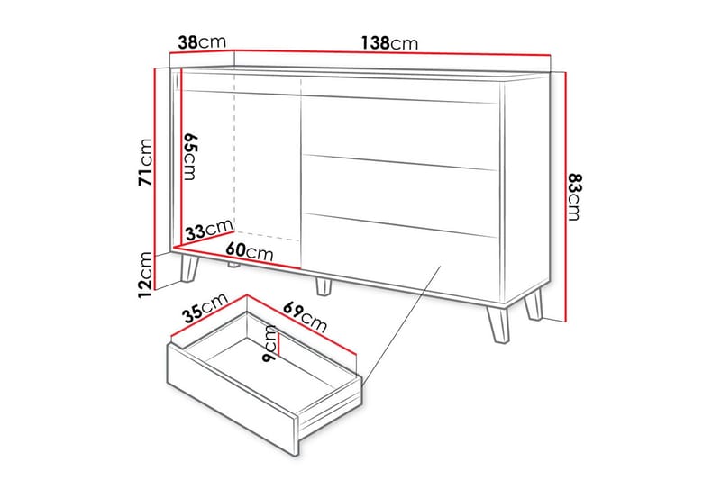 Amshyttan Byrå - Antracit - Förvaring - Förvaringsmöbler - Byrå