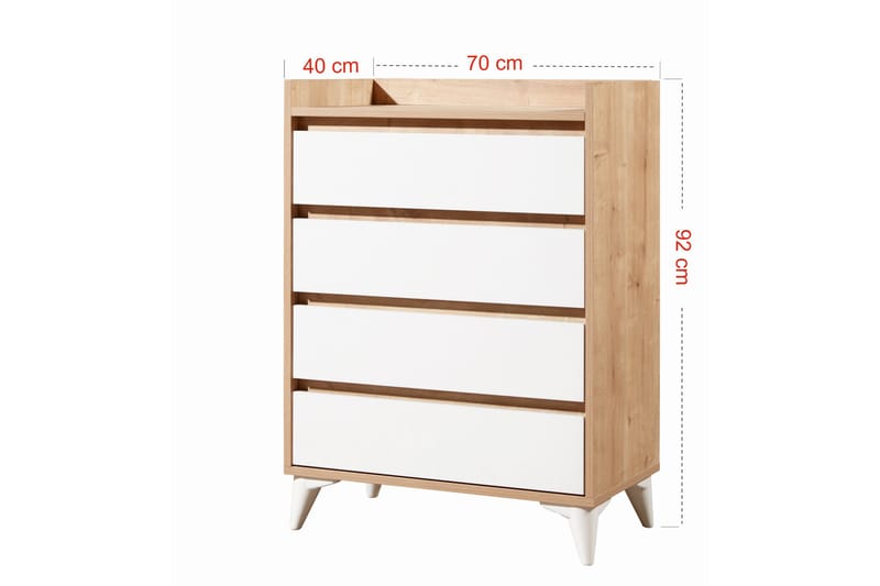 Andifli Byrå 70x92 cm - Blå - Förvaring - Förvaringsmöbler - Byrå