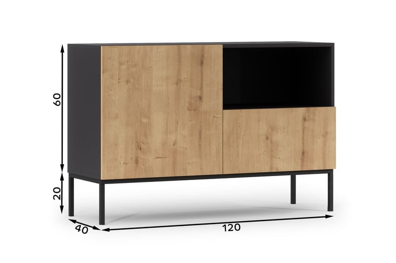 Anjal Byrå 120 cm - Ek - Förvaring - Förvaringsmöbler - Byrå