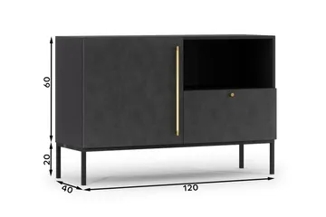 Anjal Byrå 120 cm - Svart - Förvaring - Förvaringsmöbler - Byrå