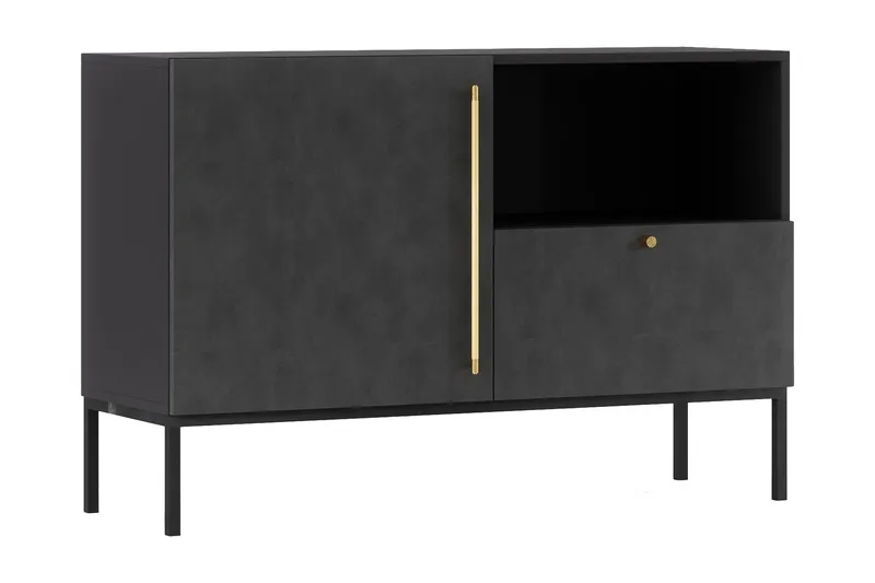 Anjal Byrå 120 cm, Svart