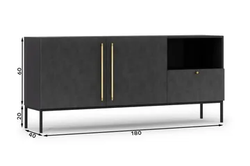 Anjal Byrå 180 cm - Svart - Förvaring - Förvaringsmöbler - Byrå