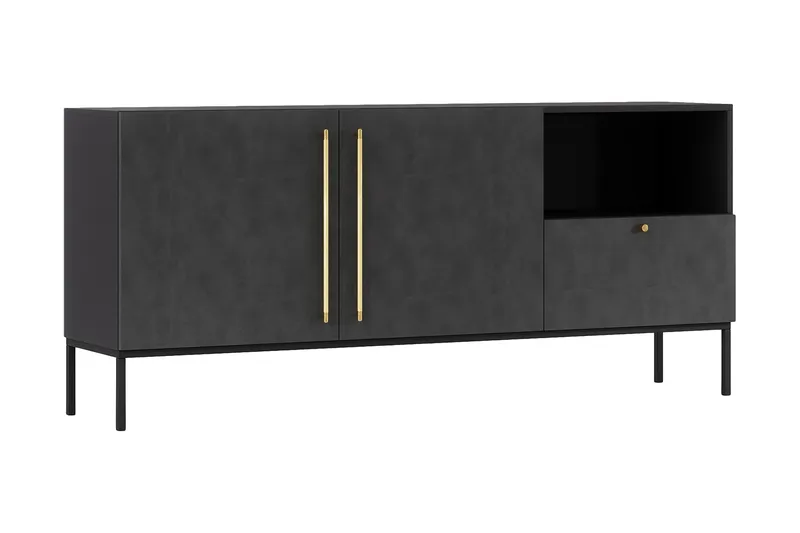 Anjal Byrå 180 cm, Svart