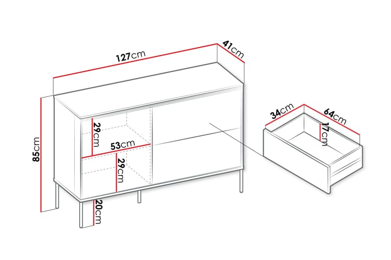 Basici Byrå - Brun - Förvaring - Förvaringsmöbler - Byrå