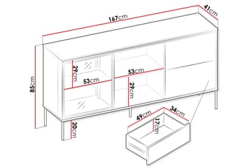 Basici Byrå - Brun - Förvaring - Förvaringsmöbler - Byrå