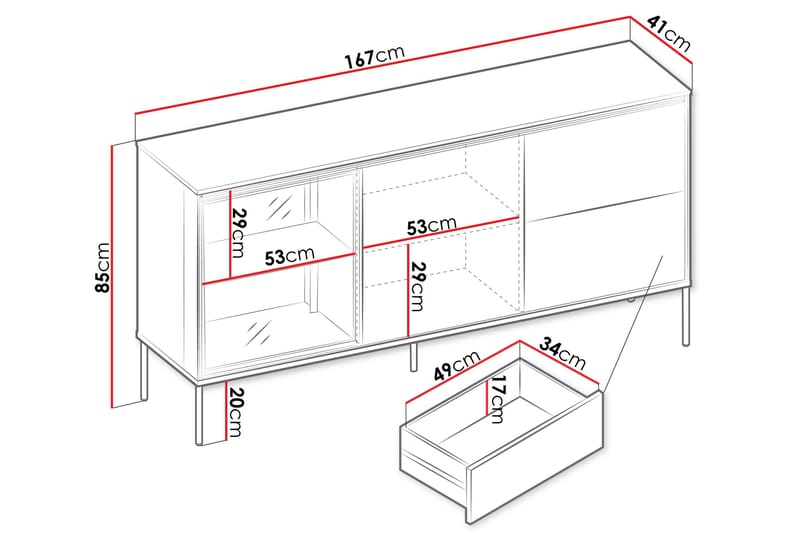 Basici Byrå - Brun - Förvaring - Förvaringsmöbler - Byrå