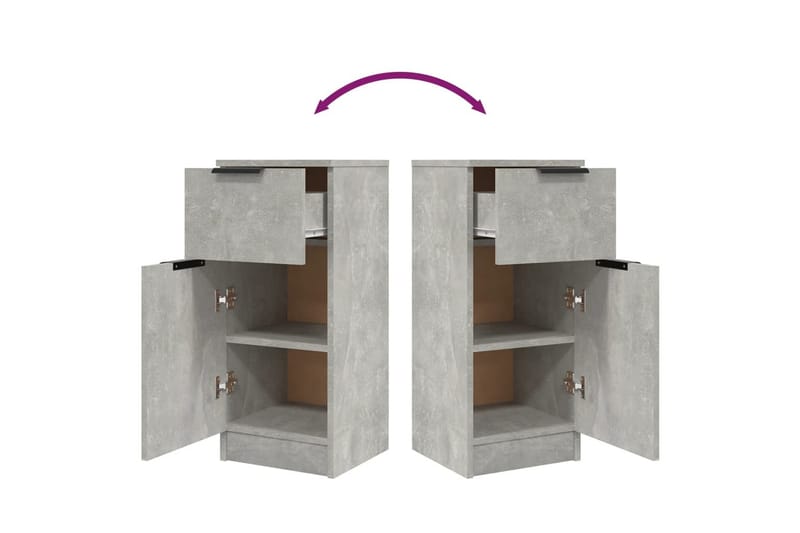 beBasic Byrå betonggrå 30x30x70 cm konstruerat trä - Grey - Byrå - Hallbyrå - Hallförvaring