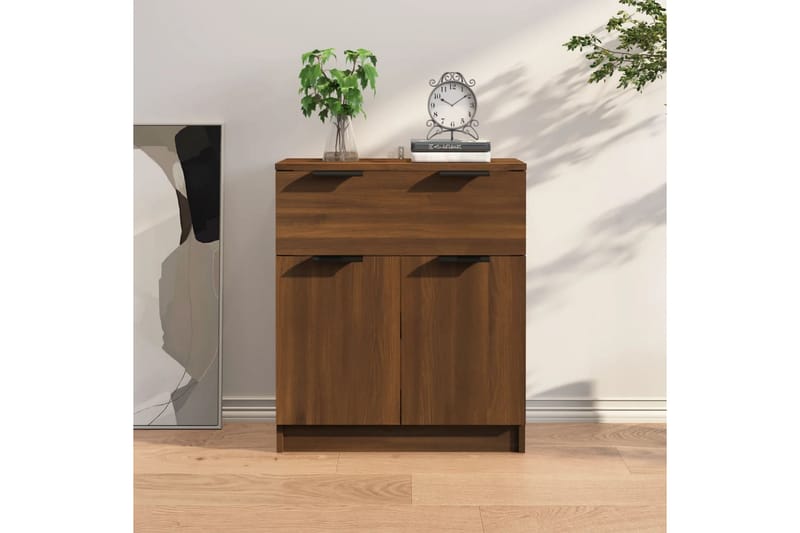 beBasic Byrå brun ek 60x30x70 cm konstruerat trä - Brown - Byrå - Hallbyrå - Hallförvaring