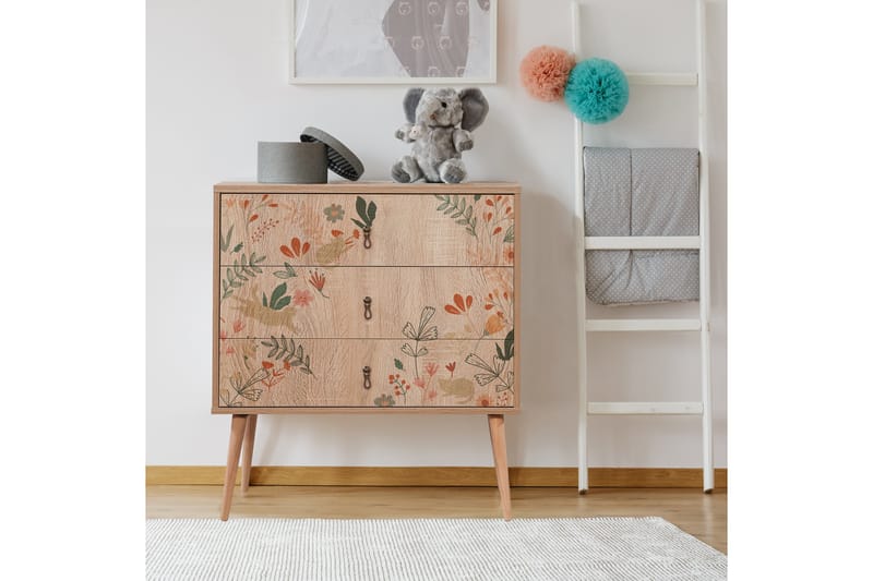Byrå Bertoaria 80x89 cm Brun - Hanah Home - Förvaring - Förvaringsmöbler - Byrå - Hallbyrå