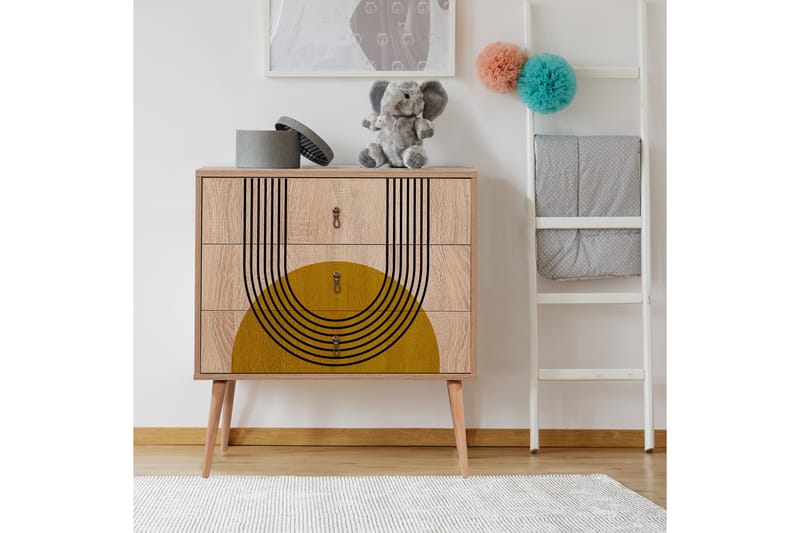 Byrå Bertoaria 80x89 cm Brun - Hanah Home - Förvaring - Förvaringsmöbler - Byrå - Hallbyrå